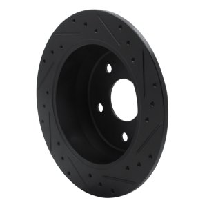 Jeep Grand Cherokee Brake Rotor (1) - Rear Left - R1 Concepts - Drilled & Slotted - Black - `99-`04